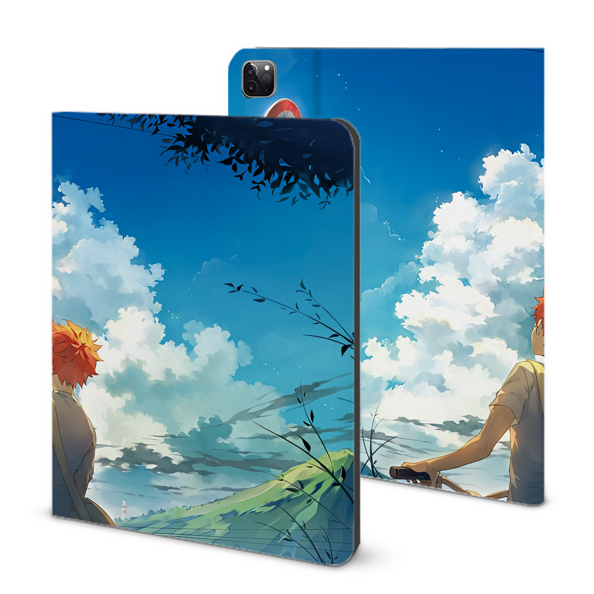 （画像用） ハイキュー!! Haikyu!! IPad ケース ブック型 PUレザー TPU 耐衝撃 軽量 薄型 ペン収納なし 全面保護 IPad 各モデル対応
